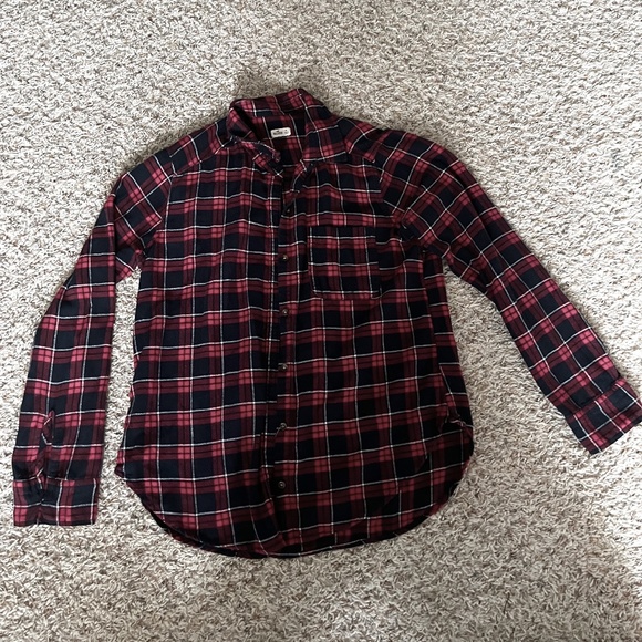 Red Hollister Flannel Shirt - Picture 1 of 2